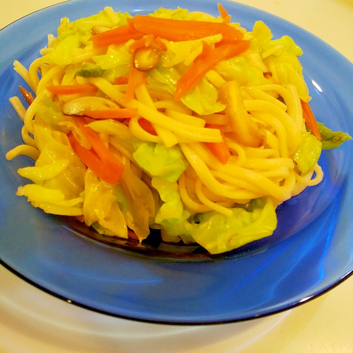 茹でて余ったうどんで焼きうどん